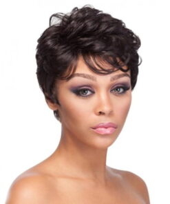 Short Curly Synthetic Wigs, Black Natural Hair Wigs for black Female